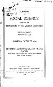 Cover of: Journal of Social Science: Containing the Transactions of the American Association