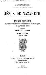 Cover of: Jésus de Nazareth. by Albert Réville