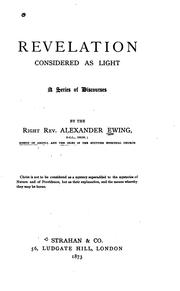 Cover of: Revelation Considered as Light: A Series of Discourses