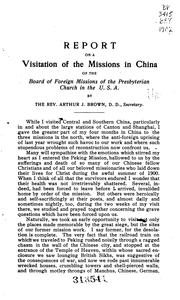 Cover of: Report of a Visitation of the China Missions