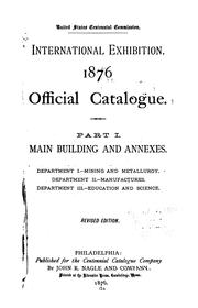 Cover of: International Exhibition, 1876: Official Catalogue