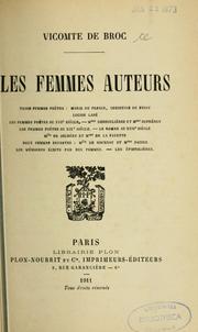 Cover of: Les Femmes auteurs by Broc, Hervé de vicomte