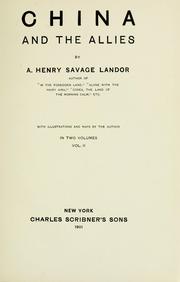 Cover of: China and the allies by A. Henry Savage-Landor