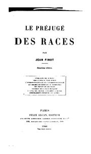 Cover of: Le préjugé des races