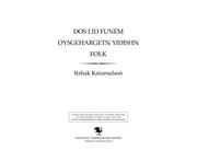 Cover of: Dos lid funem oysgehargeṭn Yidishn folḳ / Yitsḥaḳ Ḳatsenelson