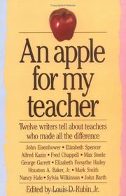 Cover of: An Apple for my teacher: twelve writers tell about teachers who made all the difference