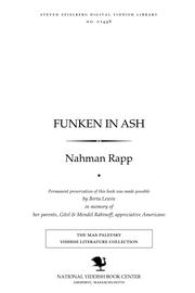 Funḳen in ash by Naḥman Rapp