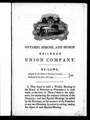 Ontario, Simcoe and Huron Railroad Union Company by Ontario, Simcoe and Huron Railroad Union Company
