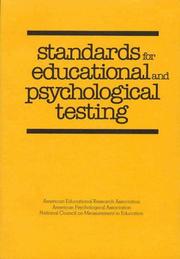 Standards for educational and psychological testing