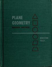 Cover of: Plane geometry by Rachel P. Keniston