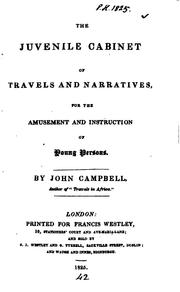 Cover of: The juvenile cabinet of travels and narratives for the amusement and ...