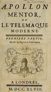 Cover of: Apollon mentor: ou le Télémaque moderne