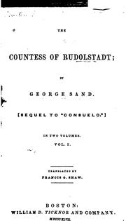 The Countess of Rudolstadt by George Sand
