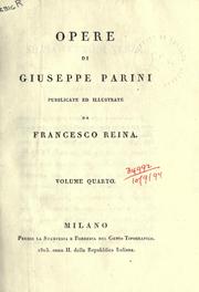 Cover of: Opere by Giuseppe Parini