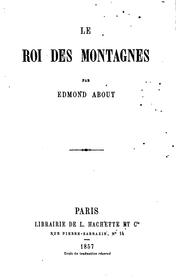 Cover of: Le roi des montagnes by Edmond About