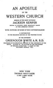 An apostle of the western church by Greenough White