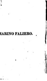 Cover of: Marino Faliero, Doge of Venice: An Historical Tragedy - in Five Acts