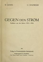 Cover of: Gegen den strom: aufsa tze aus den jahren 1914-1916.