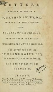 Cover of: Letters, written by the late Jonathan Swift, D.D. Dean of St. Patrick's, Dublin, and several of his friends by Jonathan Swift