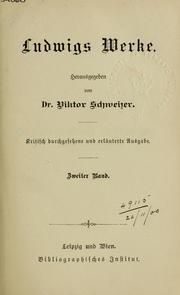 Cover of: Werke by Otto Ludwig