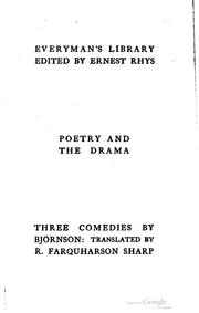 Cover of: Three comedies