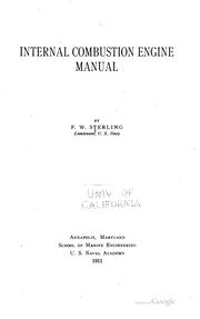 Cover of: Internal combustion engine manual by Frank W. Sterling