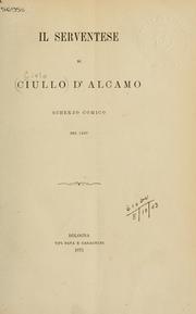 Cover of: Il Serventese by Cielo d'Alcamo