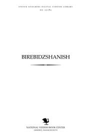 Front cover of Birebidzshanish by Unknown
