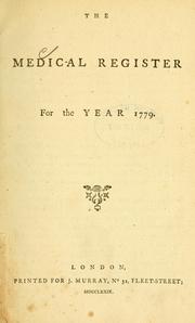The medical register for the year 1779