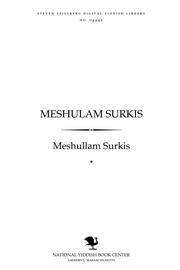 Meshulam Surḳis by Meshullam Surkis