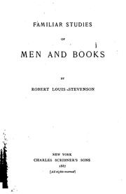 Cover of: Familiar Studies of Men and Books by Robert Louis Stevenson