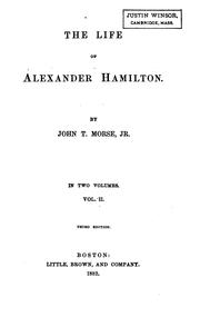 Cover of: The Life of Alexander Hamilton