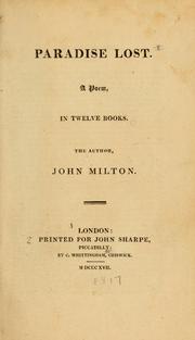Cover of: Paradise lost: A poem, in twelve books