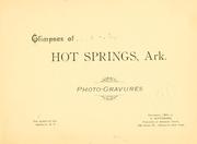 Cover of: Glimpses of Hot Springs, Ark.