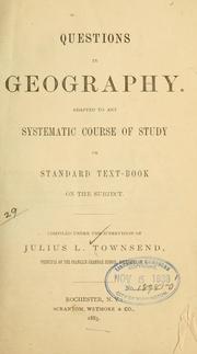 Front cover of Questions in geography by Julius L. Townsend