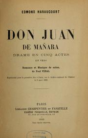 Cover of: Don Juan de Mañara: drame en cinq actes en vers