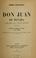 Cover of: Don Juan de Mañara