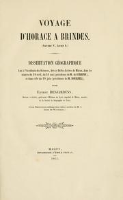 Cover of: Voyage d'Horace à Brindes (Satire v., livre 1.): dissertation géographique ...
