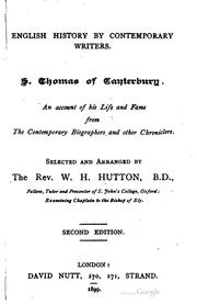 Cover of: S. Thomas of Canterbury.