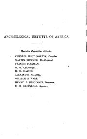 Cover of: Papers of the Archaeological Institute of America