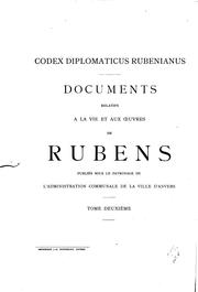Cover of: Correspondance de Rubens et documents épistolaires concernant sa vie et ses ...