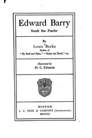 Cover of: Edward Barry: South Sea Pearler by Louis Becke