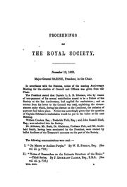 Cover of: Proceedings of the Royal Society of London by Royal Society (Great Britain), Royal Society (Great Britain)