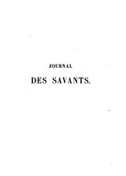 Cover of: Journal des savants by Académie des inscriptions & belles-lettres (France), Académie des inscriptions & belles-lettres (France)