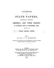 Cover of: Calendar of State Papers, Colonial Series ... by Great Britain. Public Record Office, Great Britain Public Record Office, John William Fortescue