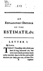 Cover of: An Explanatory Defence of The Estimate of the Marners and Principles of the Times: Being an ...