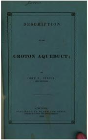 Cover of: Description of the Croton Aqueduct