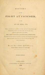 Cover of: A history of the fight at Concord by Ezra Ripley