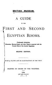 Cover of: A Guide to the First and Second Egyptian Rooms: Predynastic Antiquities ...