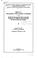 Cover of: Report of a Subcommittee of the Committee on Standards on the Flexible Fire ...